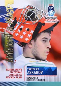 2021 BY Cards IIHF World Junior Championship #RUSU202021-26 Yaroslav Askarov Front