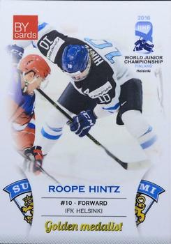 2016 BY Cards IIHF World Junior Championship #FIN/U20-11 Roope Hintz Front