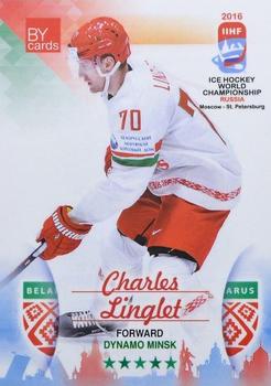 2016 BY Cards IIHF World Championship (Unlicensed) #BLR-020 Charles Linglet Front
