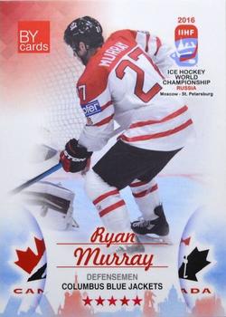 2016 BY Cards IIHF World Championship (Unlicensed) #CAN-009 Ryan Murray Front