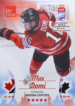 2016 BY Cards IIHF World Championship (Unlicensed) #CAN-014 Max Domi Front