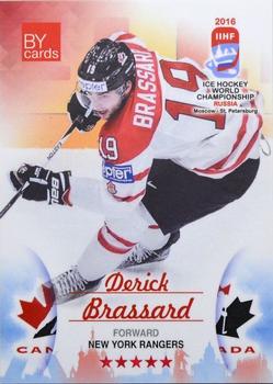 2016 BY Cards IIHF World Championship (Unlicensed) #CAN-015 Derick Brassard Front