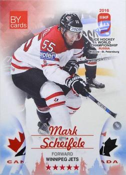2016 BY Cards IIHF World Championship (Unlicensed) #CAN-019 Mark Scheifele Front
