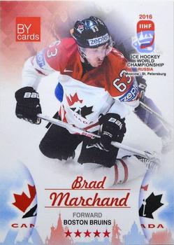 2016 BY Cards IIHF World Championship (Unlicensed) #CAN-021 Brad Marchand Front
