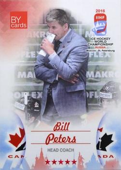 2016 BY Cards IIHF World Championship (Unlicensed) #CAN-024 Bill Peters Front