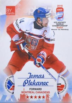 2016 BY Cards IIHF World Championship (Unlicensed) #CZE-013 Tomas Plekanec Front