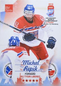 2016 BY Cards IIHF World Championship (Unlicensed) #CZE-020 Michal Repik Front