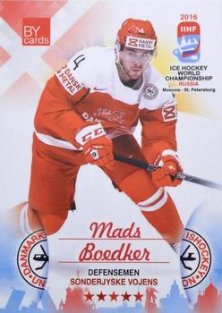 2016 BY Cards IIHF World Championship (Unlicensed) #DEN-004 Mads Boedker Front