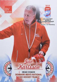 2016 BY Cards IIHF World Championship (Unlicensed) #DEN-024 Jan Karlsson Front