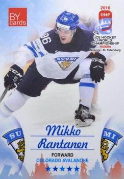 2016 BY Cards IIHF World Championship (Unlicensed) #FIN-024 Mikko Rantanen Front