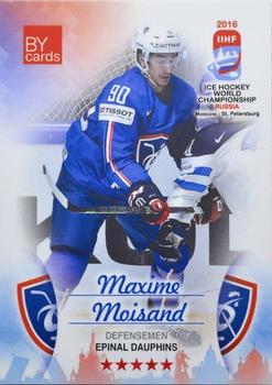 2016 BY Cards IIHF World Championship (Unlicensed) #FRA-010 Maxime Moisand Front