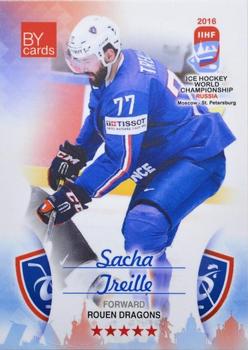 2016 BY Cards IIHF World Championship (Unlicensed) #FRA-022 Sacha Treille Front