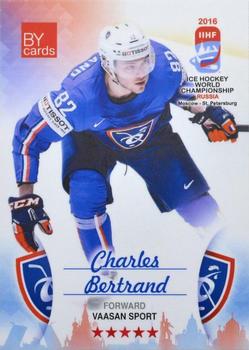 2016 BY Cards IIHF World Championship (Unlicensed) #FRA-024 Charles Bertrand Front
