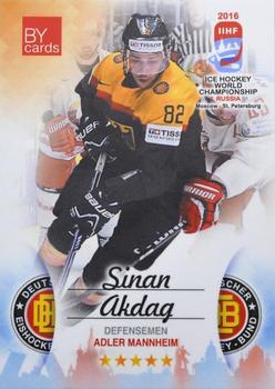 2016 BY Cards IIHF World Championship (Unlicensed) #GER-008 Sinan Akdag Front