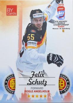 2016 BY Cards IIHF World Championship (Unlicensed) #GER-020 Felix Schutz Front