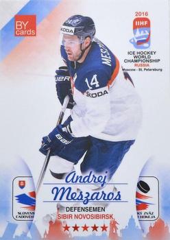 2016 BY Cards IIHF World Championship (Unlicensed) #SVK-006 Andrej Meszaros Front