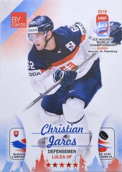 2016 BY Cards IIHF World Championship (Unlicensed) #SVK-011 Christian Jaros Front