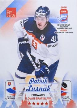 2016 BY Cards IIHF World Championship (Unlicensed) #SVK-018 Patrik Lusnak Front