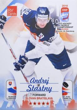 2016 BY Cards IIHF World Championship (Unlicensed) #SVK-020 Andrej Stastny Front
