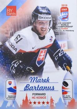 2016 BY Cards IIHF World Championship (Unlicensed) #SVK-021 Marek Bartanus Front