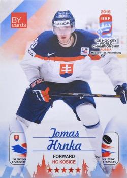 2016 BY Cards IIHF World Championship (Unlicensed) #SVK-024 Tomas Hrnka Front