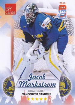2016 BY Cards IIHF World Championship (Unlicensed) #SWE-001 Jacob Markstrom Front