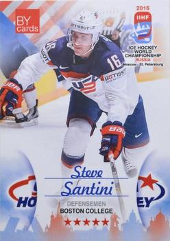 2016 BY Cards IIHF World Championship (Unlicensed) #USA-007 Steven Santini Front