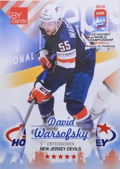 2016 BY Cards IIHF World Championship (Unlicensed) #USA-009 David Warsofsky Front