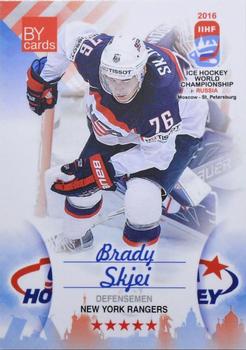 2016 BY Cards IIHF World Championship (Unlicensed) #USA-010 Brady Skjei Front