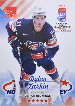 2016 BY Cards IIHF World Championship (Unlicensed) #USA-017 Dylan Larkin Front
