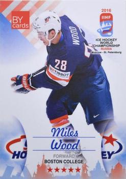 2016 BY Cards IIHF World Championship (Unlicensed) #USA-020 Miles Wood Front