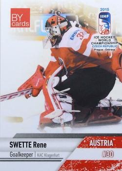 2015 BY Cards IIHF World Championship (Unlicensed) #AUS-02 Rene Swette Front