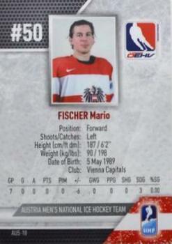 2015 BY Cards IIHF World Championship (Unlicensed) #AUS-10 Mario Fischer Back