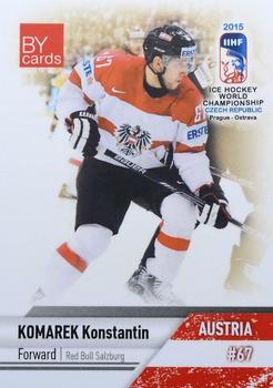 2015 BY Cards IIHF World Championship (Unlicensed) #AUS-11 Konstantin Komarek Front