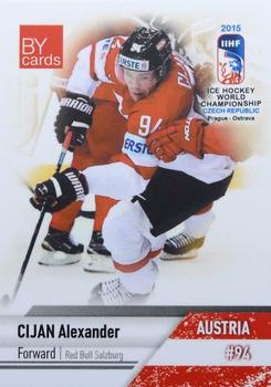2015 BY Cards IIHF World Championship (Unlicensed) #AUS-12 Alexander Cijan Front