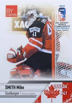 2015 BY Cards IIHF World Championship (Unlicensed) #CAN-02 Mike Smith Front
