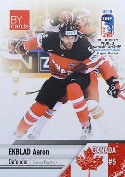 2015 BY Cards IIHF World Championship (Unlicensed) #CAN-04 Aaron Ekblad Front