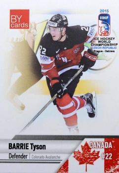 2015 BY Cards IIHF World Championship (Unlicensed) #CAN-06 Tyson Barrie Front