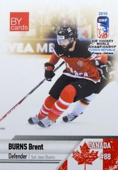 2015 BY Cards IIHF World Championship (Unlicensed) #CAN-09 Brent Burns Front