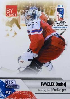 2015 BY Cards IIHF World Championship (Unlicensed) #CZE-02 Ondrej Pavelec Front