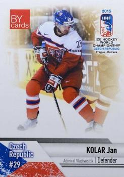 2015 BY Cards IIHF World Championship (Unlicensed) #CZE-06 Jan Kolar Front