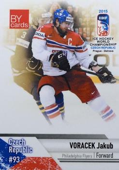 2015 BY Cards IIHF World Championship (Unlicensed) #CZE-24 Jakub Voracek Front