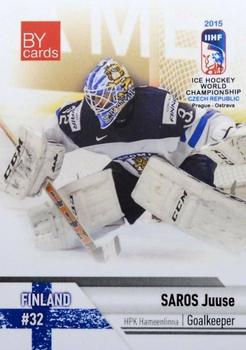 2015 BY Cards IIHF World Championship (Unlicensed) #FIN-01 Juuse Saros Front