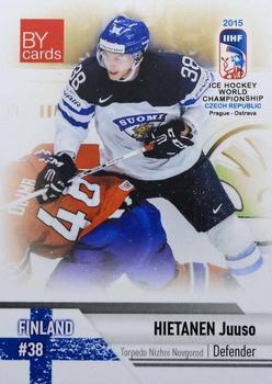 2015 BY Cards IIHF World Championship (Unlicensed) #FIN-07 Juuso Hietanen Front