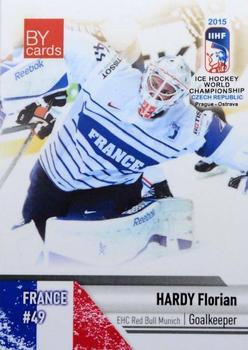 2015 BY Cards IIHF World Championship (Unlicensed) #FRA-02 Florian Hardy Front