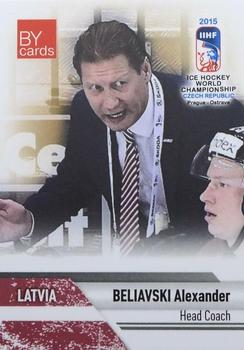 2015 BY Cards IIHF World Championship (Unlicensed) #LAT-24 Aleksandrs Belavskis Front