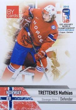 2015 BY Cards IIHF World Championship (Unlicensed) #NOR-07 Mathias Trettenes Front