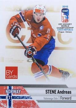 2015 BY Cards IIHF World Championship (Unlicensed) #NOR-08 Andreas Stene Front