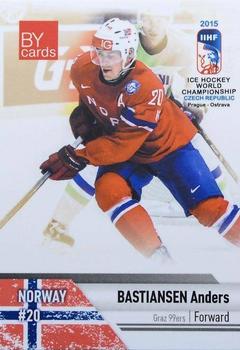 2015 BY Cards IIHF World Championship (Unlicensed) #NOR-09 Anders Bastiansen Front