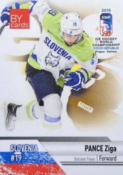 2015 BY Cards IIHF World Championship (Unlicensed) #SLO-10 Ziga Pance Front